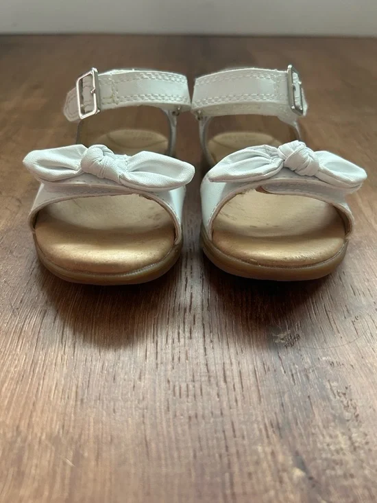 Stride Rite White Bow Toddler Sandals 6M - Picture 10 of 13